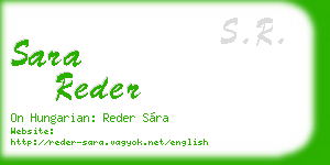 sara reder business card